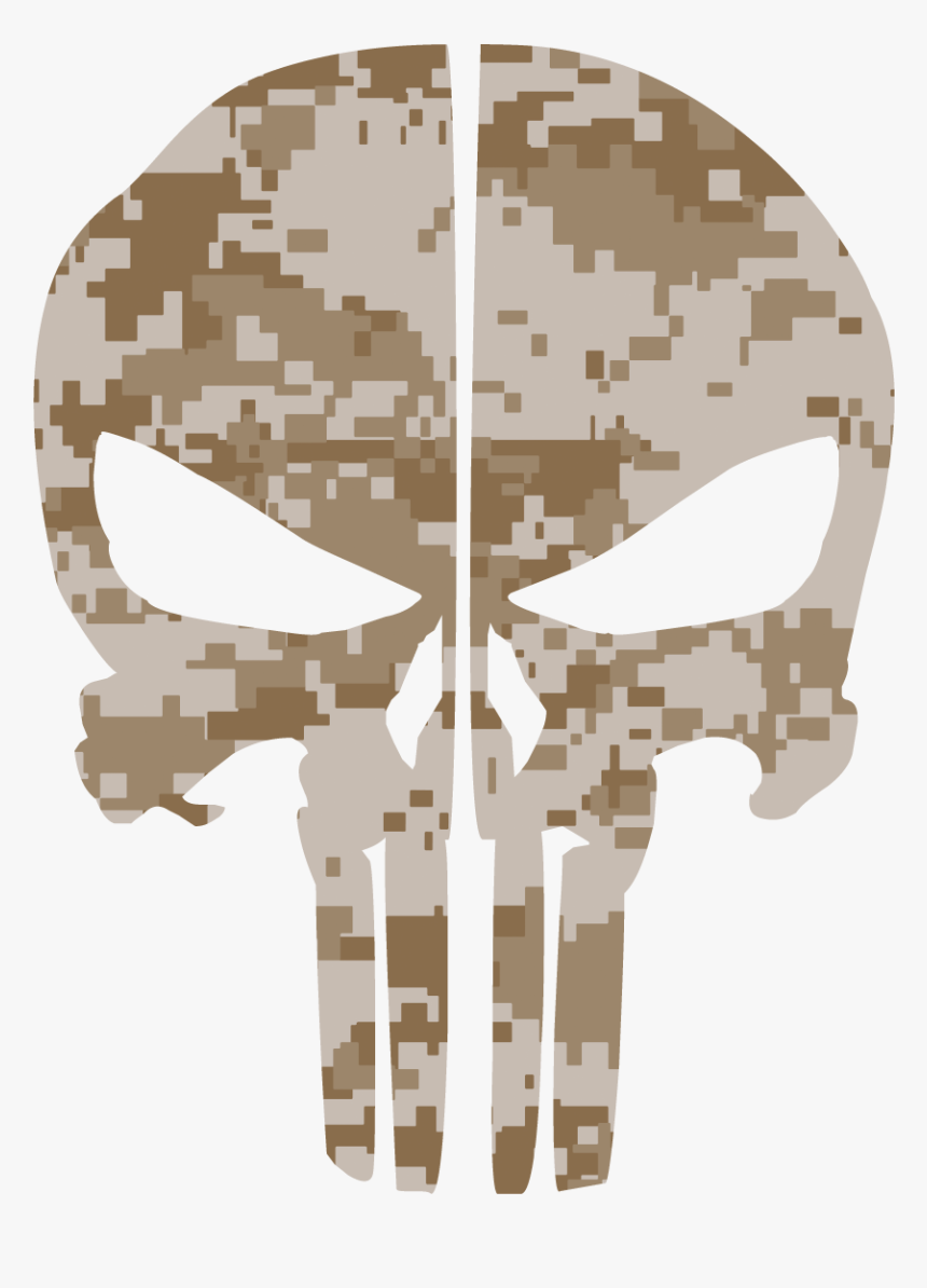 Camo Punisher Skull Png, Transparent Png