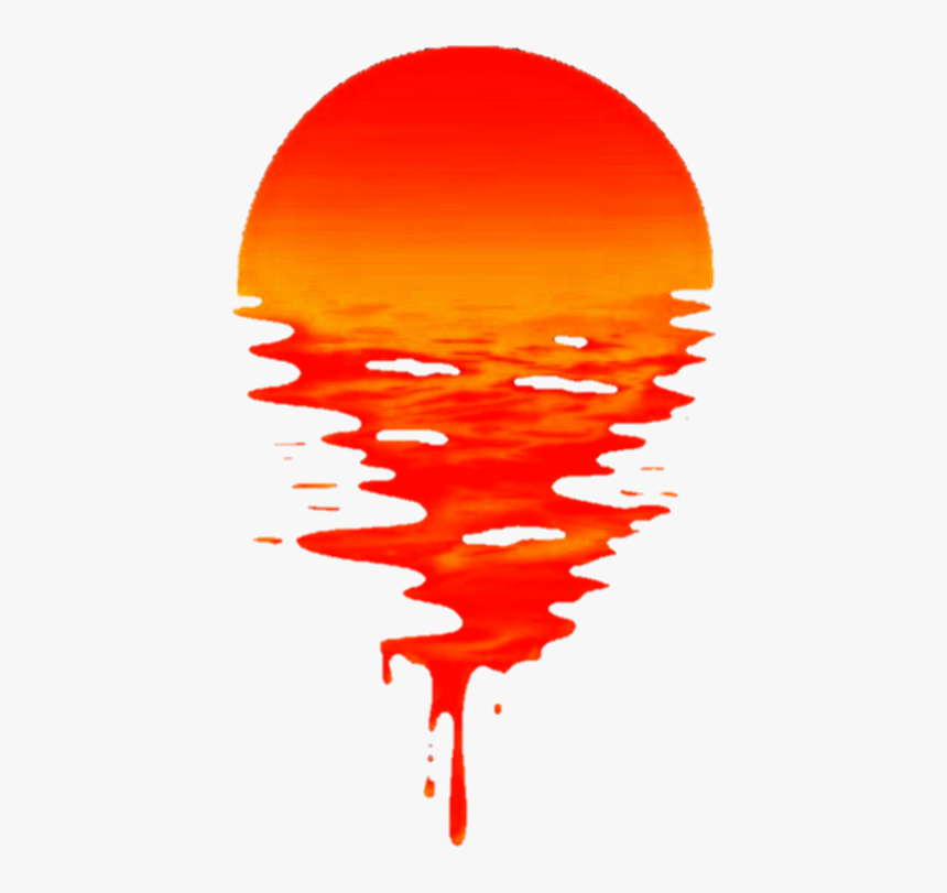 #moon #red #orange #splash - Red Orange Splash, HD Png Download