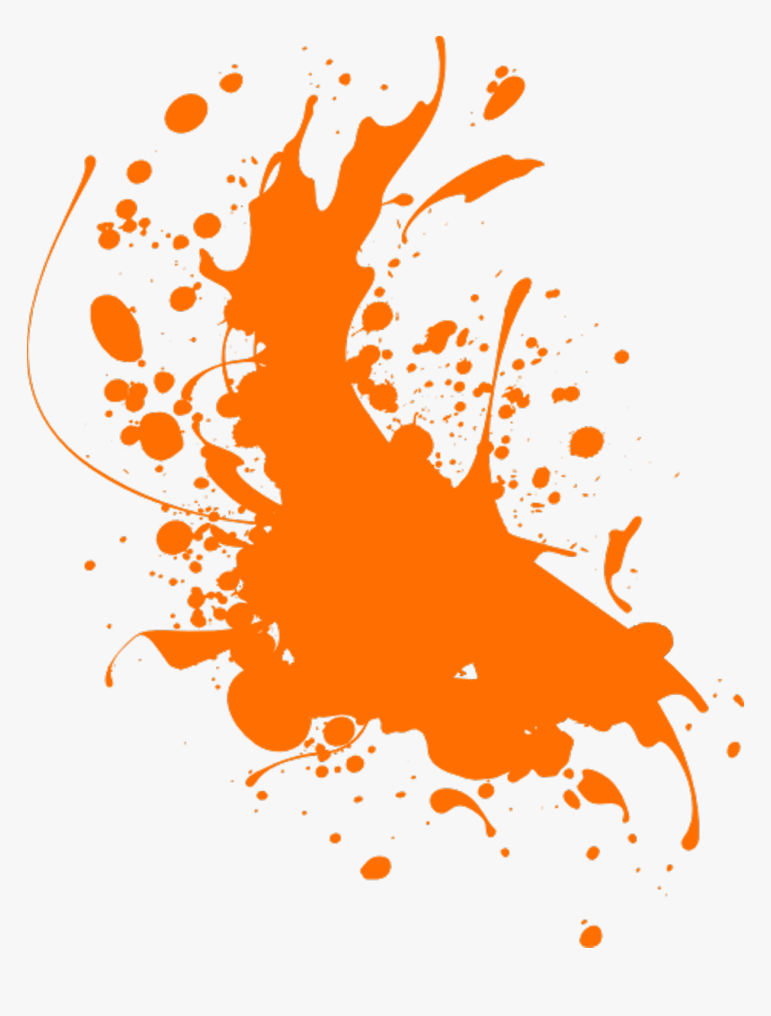 #orange #paint #splat #remixit - Orange Paint Splat Png, Transparent Png