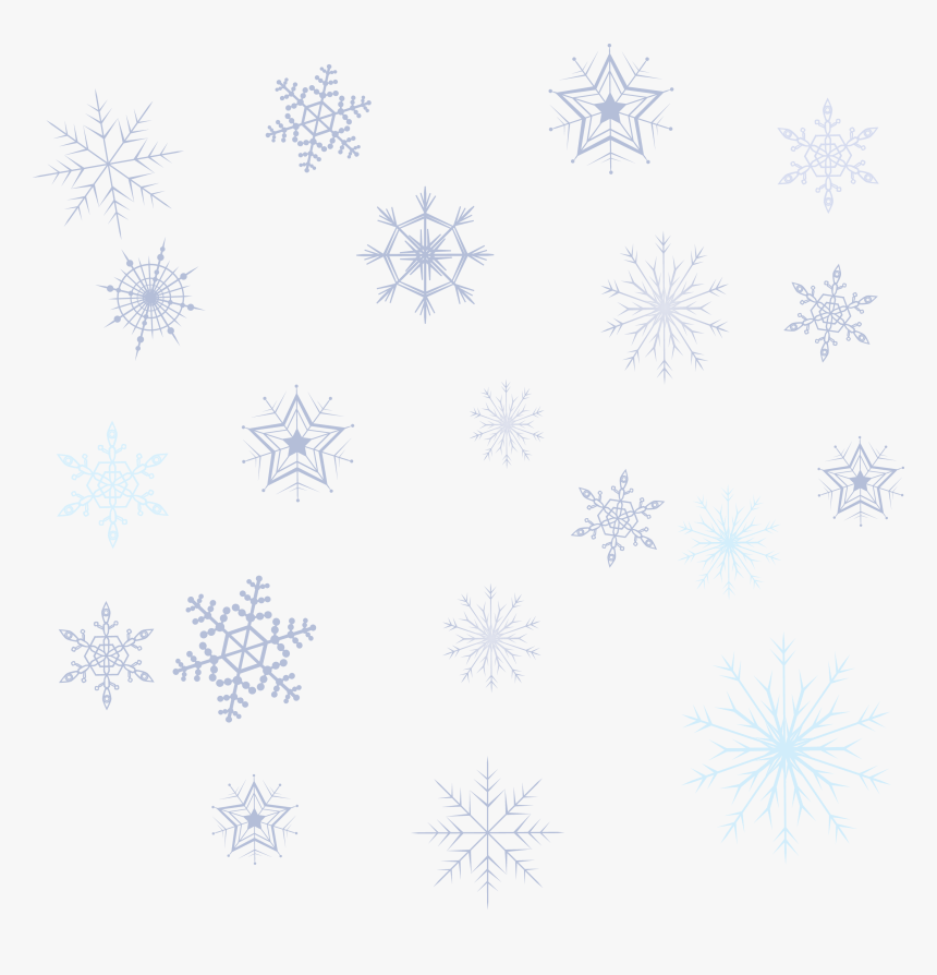 Variety Snowflake Collection Png Download - Snowflake Pattern Png, Transparent Png