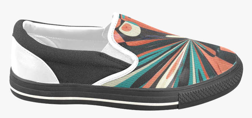 Teal & Orange Splash Women S Slip On Shoe Women S Unusual - Slip-on Shoe, HD Png Download