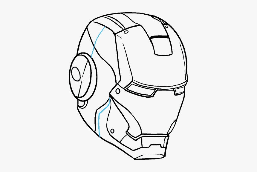 Mask Iron Man Drawings, HD Png Download