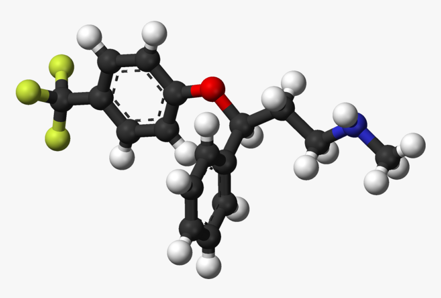 S Fluoxetine 3d Balls - Fluoxetine 3d Structure, HD Png Download