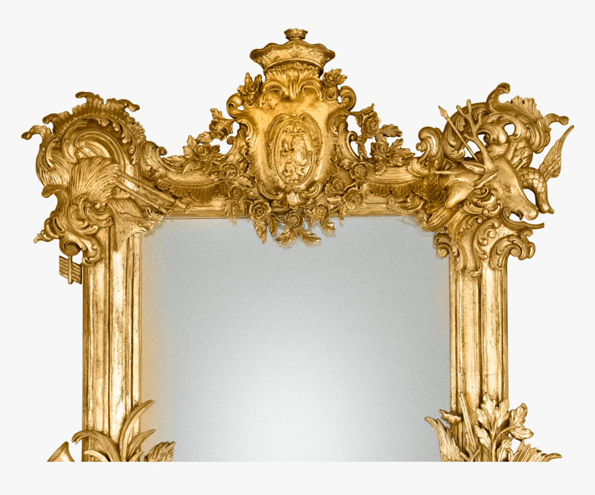 Antique Mirror French Gilded Wood Mirror Circa 1880 - Antique, HD Png Download
