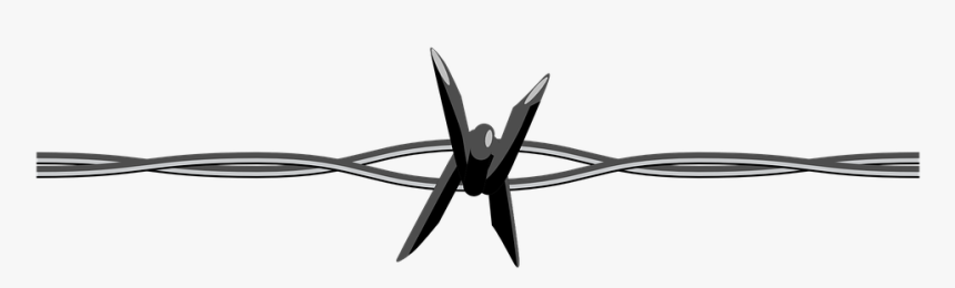 Barbed Wire, Fence, Cable, Wire, Prison - Barbed Wire Clip Art, HD Png Download