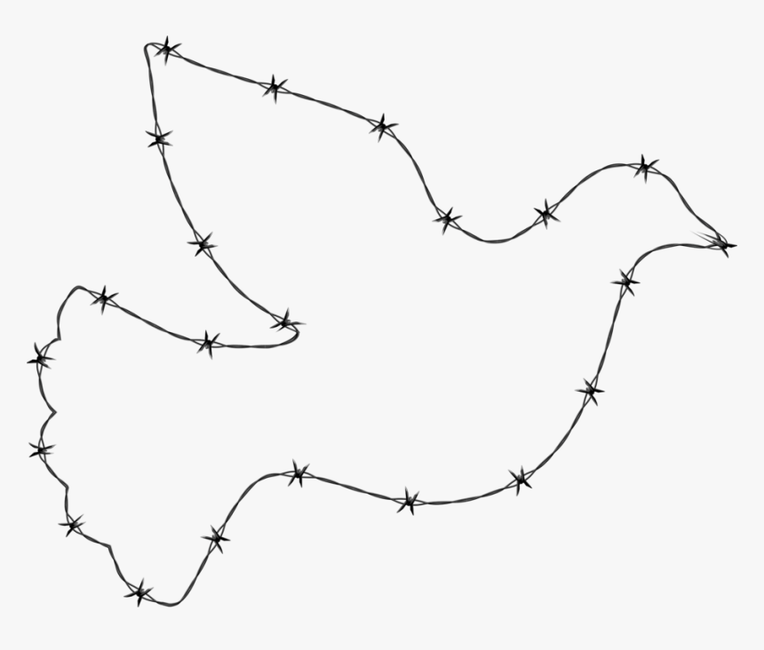 Diagram,line Art,line - Barbed Wire Dove, HD Png Download
