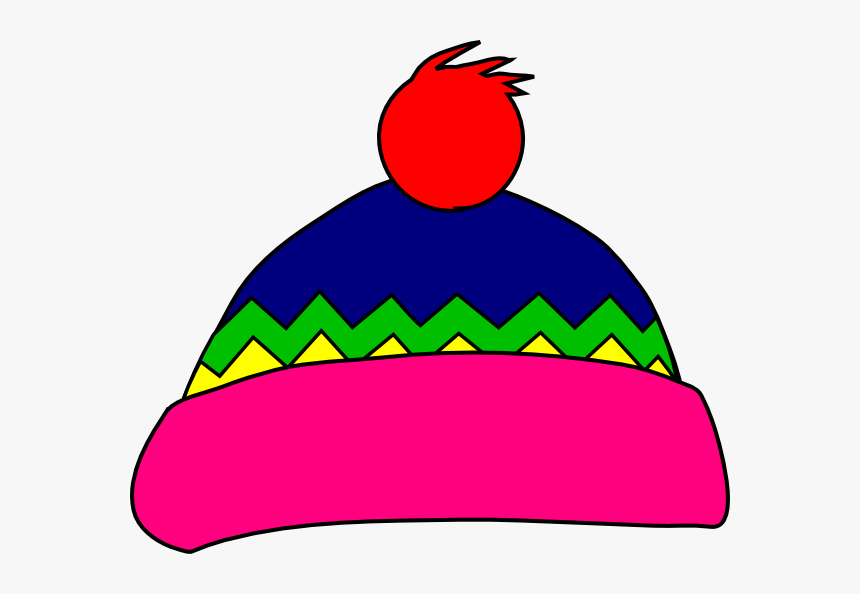 Multi Color Hat Clip Art At Clker - Wool Hat Clipart, HD Png Download