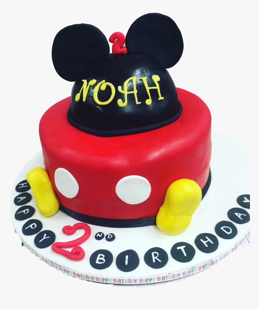 2nd Birthday Mickey Mouse Cake, Hd Png Download - 2nd Birthday Mickey Mouse Cake, Transparent Png