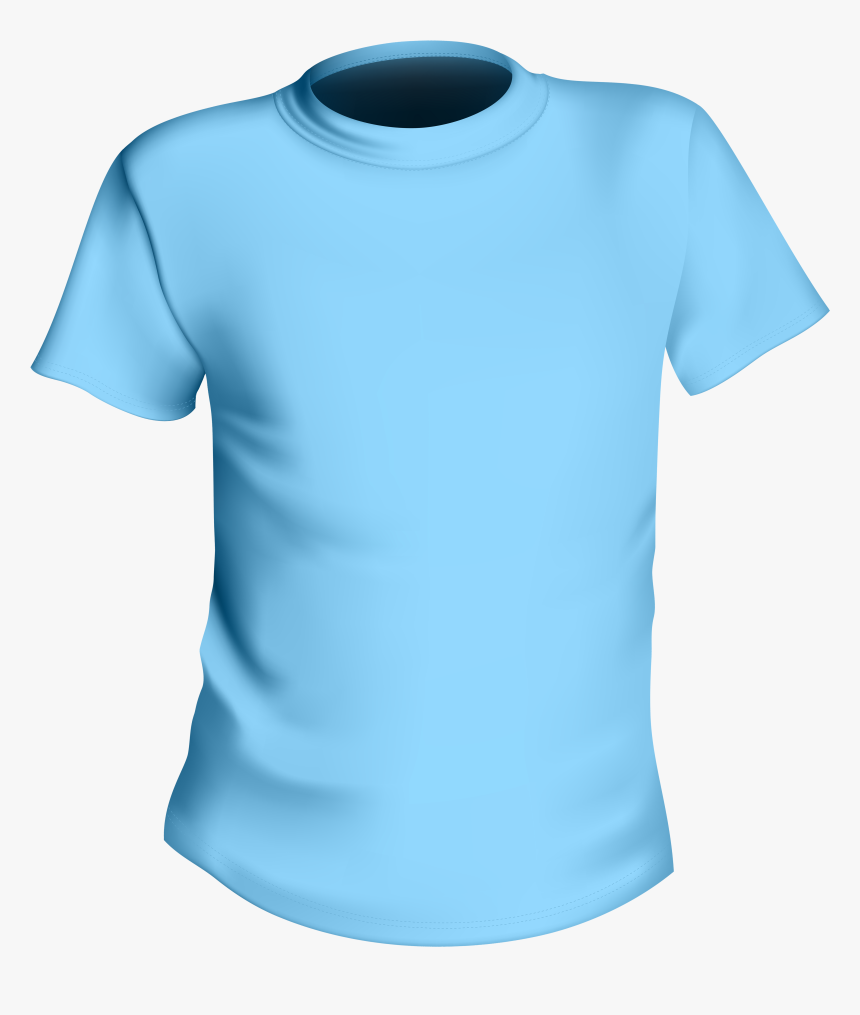 Blue Male Shirt Png Clipart - Light Blue Shirt Clipart, Transparent Png
