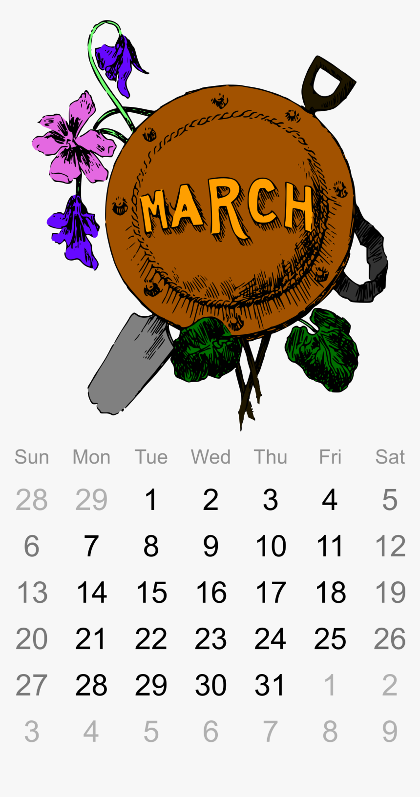 Minimal Printable Calendar 2018, HD Png Download