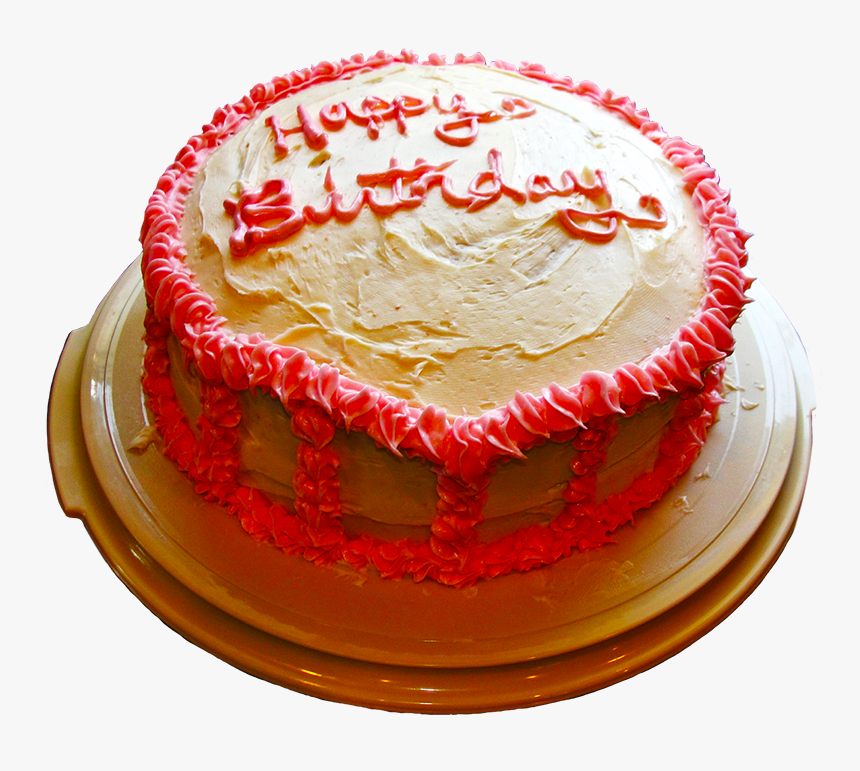 Birthday Cake With Pink Decoration - Cake Happy Birthday Png, Transparent Png