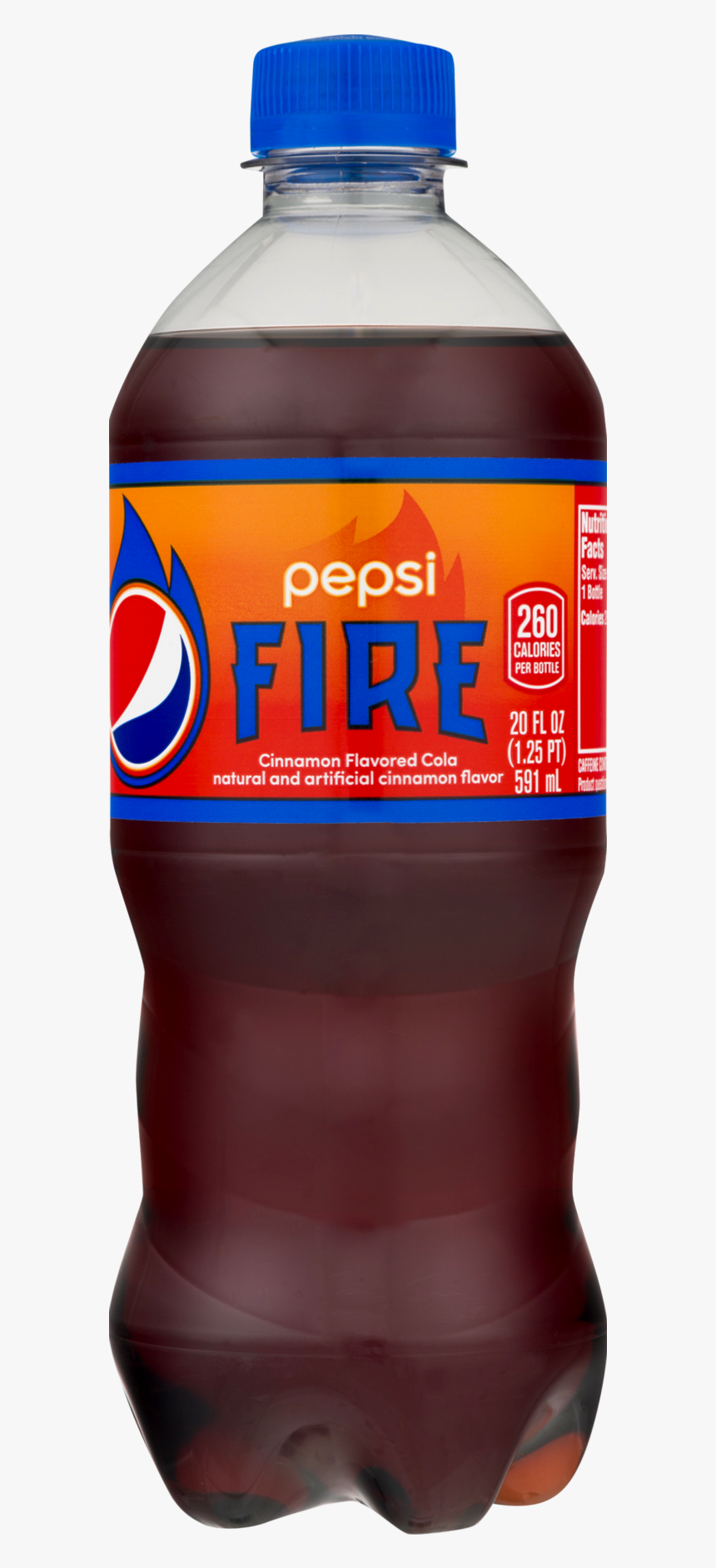 Pepsi Transparent Fire - Plastic Bottle, HD Png Download