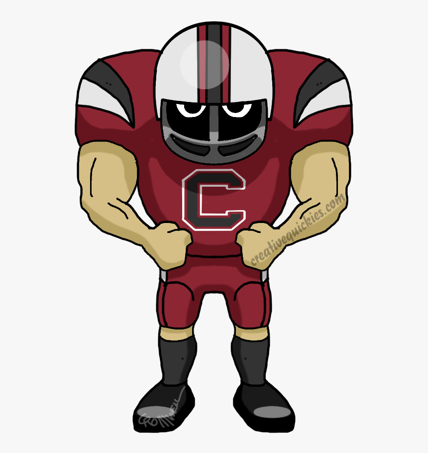 Columbia South Carolina Gamecocks - Raiders Cartoon Football Player, HD Png Download
