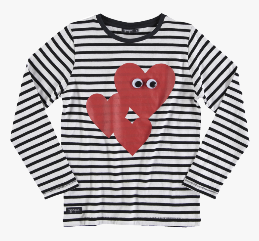 Yporqué Heart Eyes Striped Tee - Ovo Striped Long Sleeve, HD Png Download