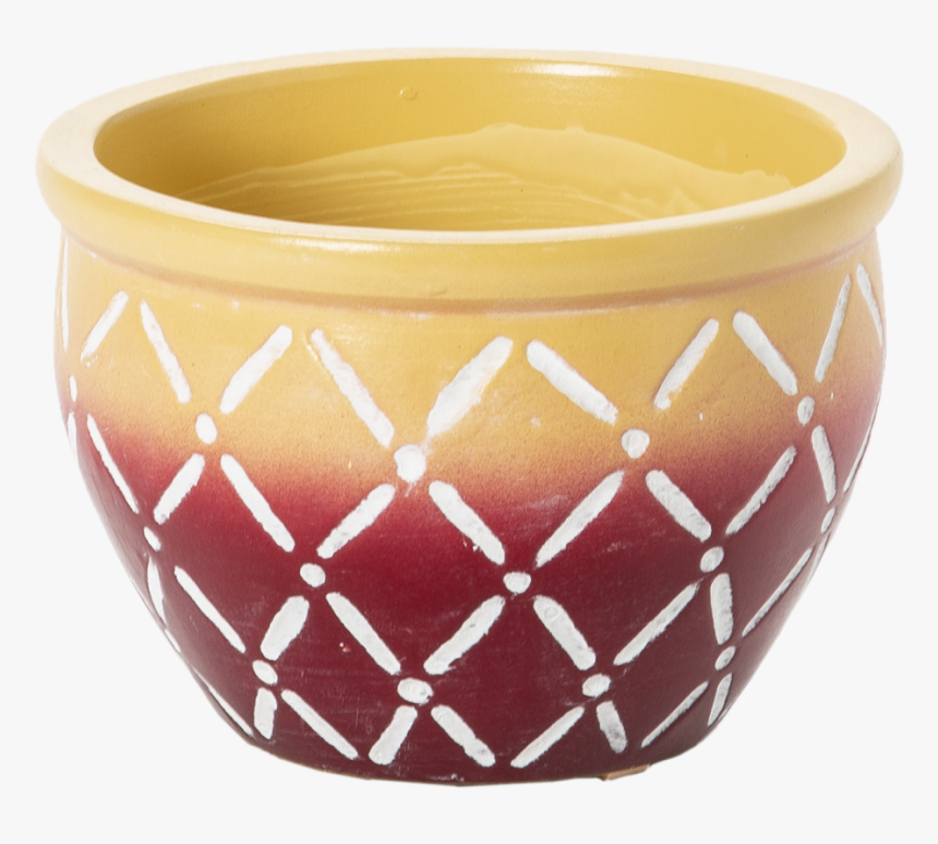 9 X6 H Round Ombre Planter W/criss Cross Pattern 
 - Ceramic, HD Png Download