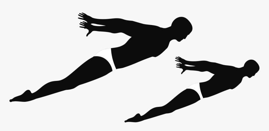 Swimming Pool Butterfly Stroke Royalty-free - People Swimming Silhouette Png, Transparent Png