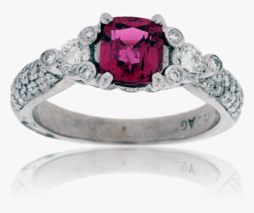 Spinel And Diamond Ring Png Png Interlocking Rings - Pre-engagement Ring, Transparent Png