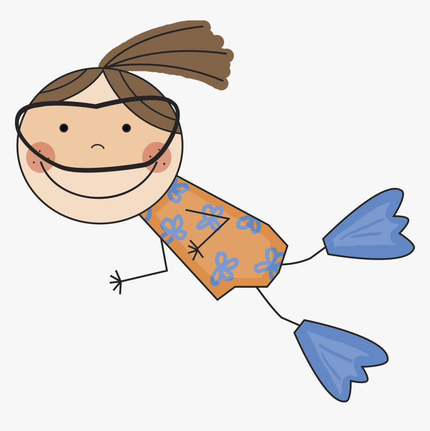Girl Swimming Cliparts Free Download Clip Art - Swimming Girl Clip Art, HD Png Download