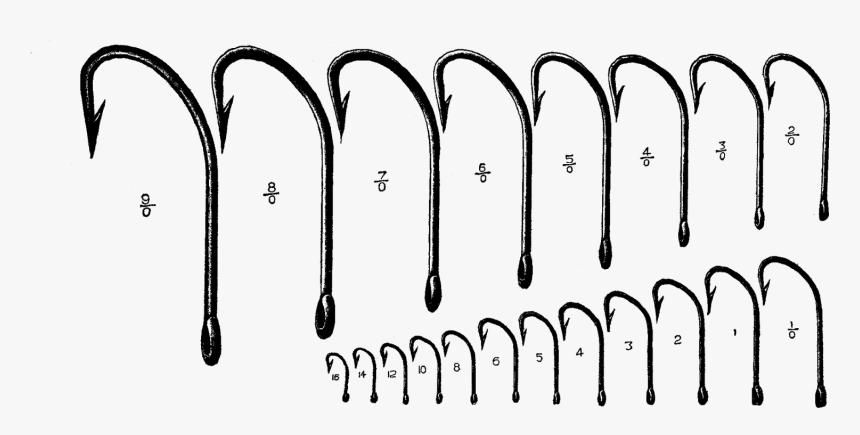 Us Fishing Hook Sizes, HD Png Download