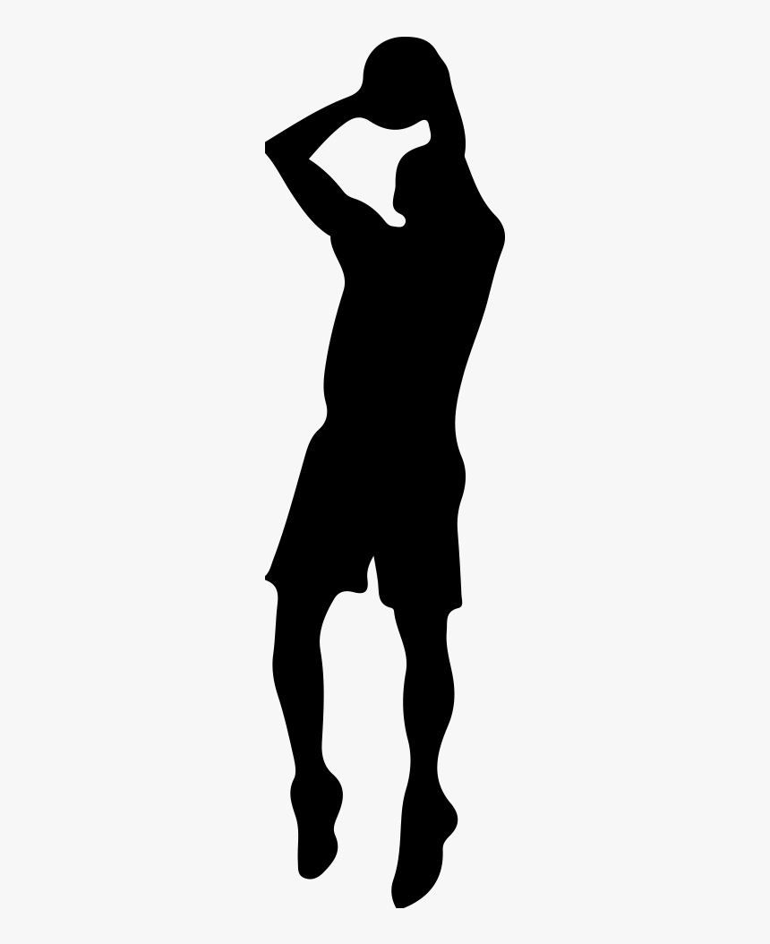 Basketball Court Jersey Wall Decal - Basketball Player Silhouette Png, Transparent Png