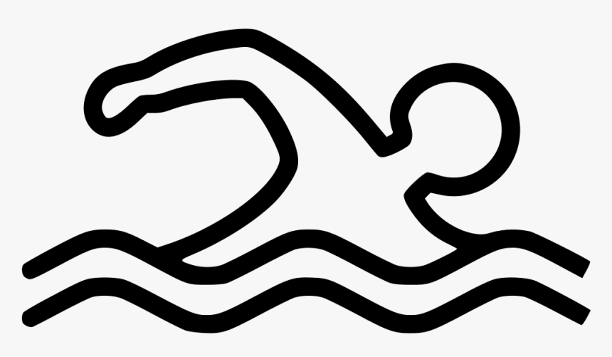 Swimming Swimmer Swim Human Play Games Sport Olympic - Line Art Image Of Swimming, HD Png Download
