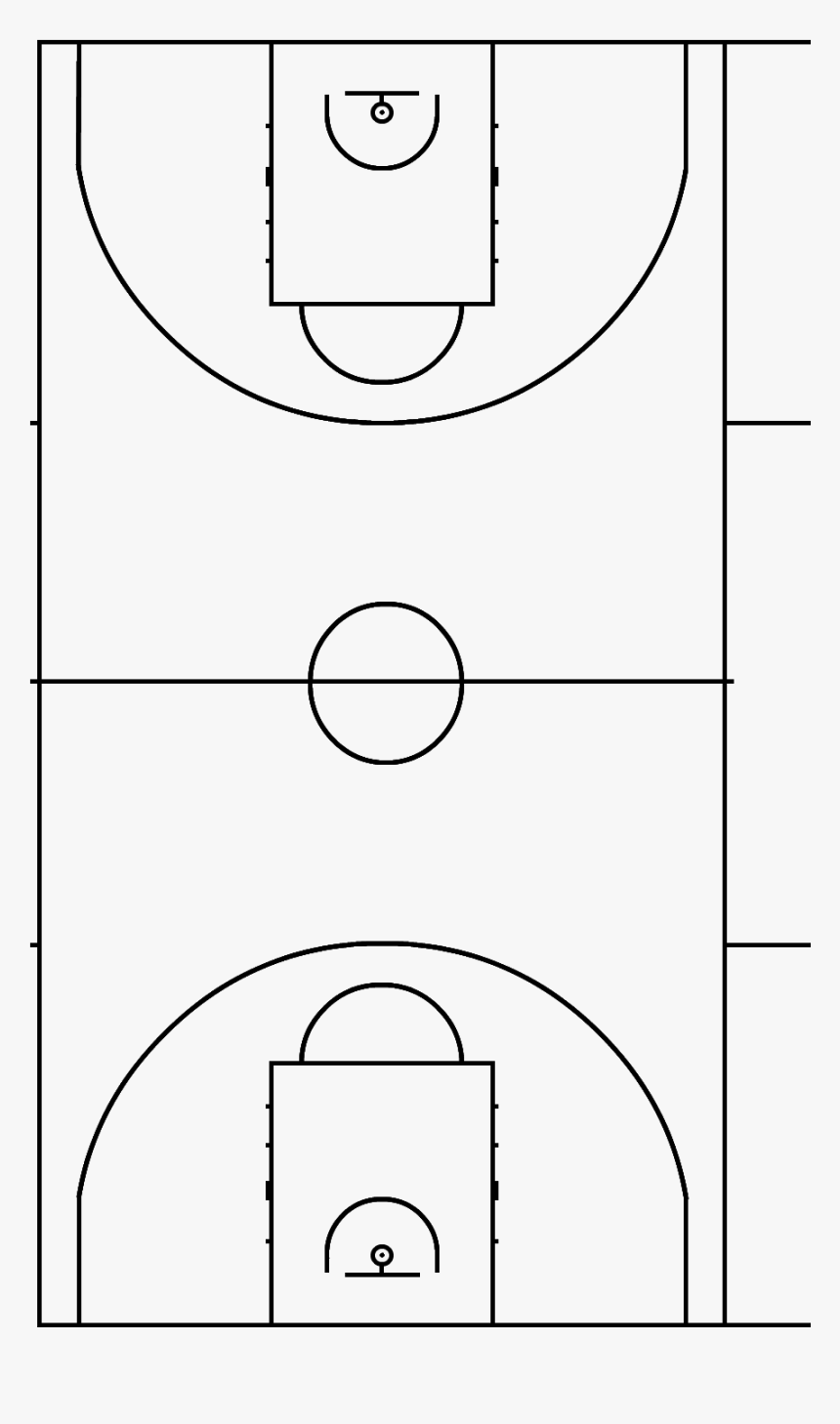 Terrain Basket Png - Fiba Basketball Half Court, Transparent Png