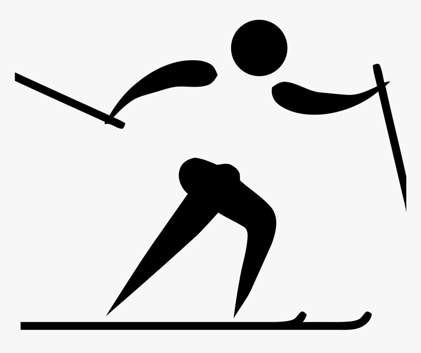 Olympic Pictogram Cross Country Skiing - Cross Country Skiing Clipart, HD Png Download