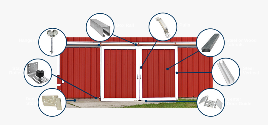 Different Track And Hanger Products - Exterior Sliding Barn Door Hardware, HD Png Download