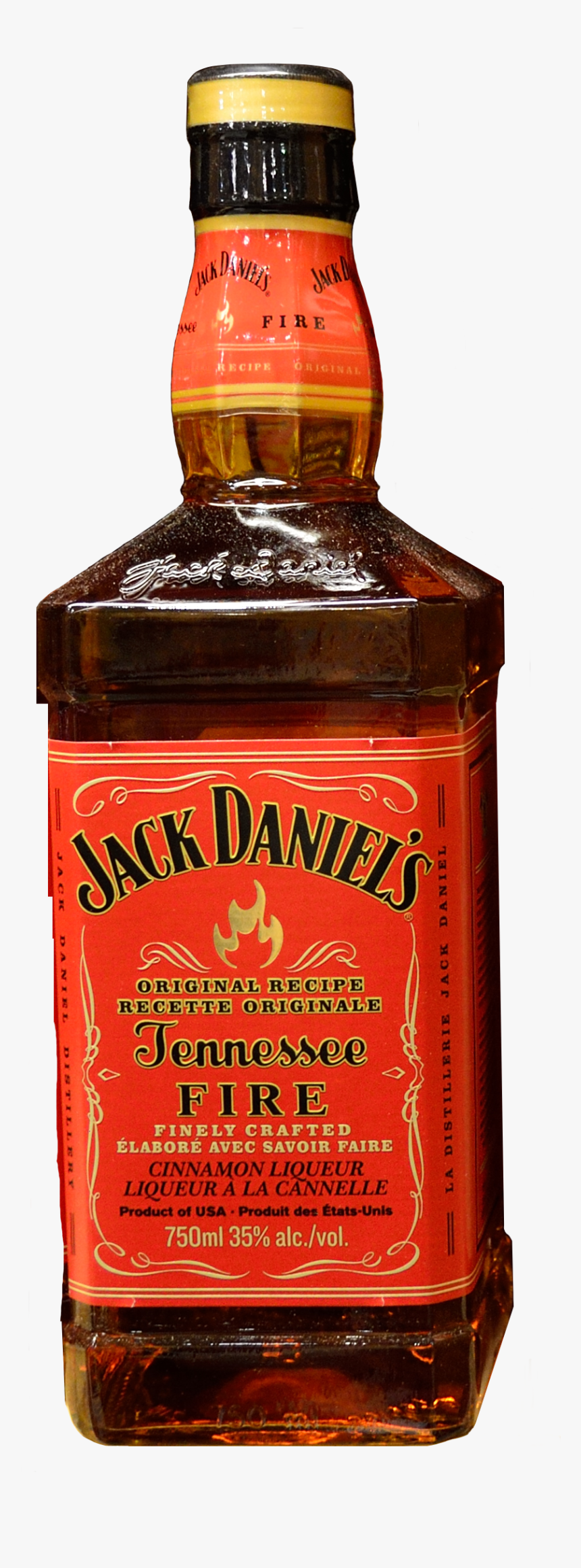 W2411-jackdaniels Fire Extracted - Jack Daniel's Tennessee Fire 1 Litre, HD Png Download