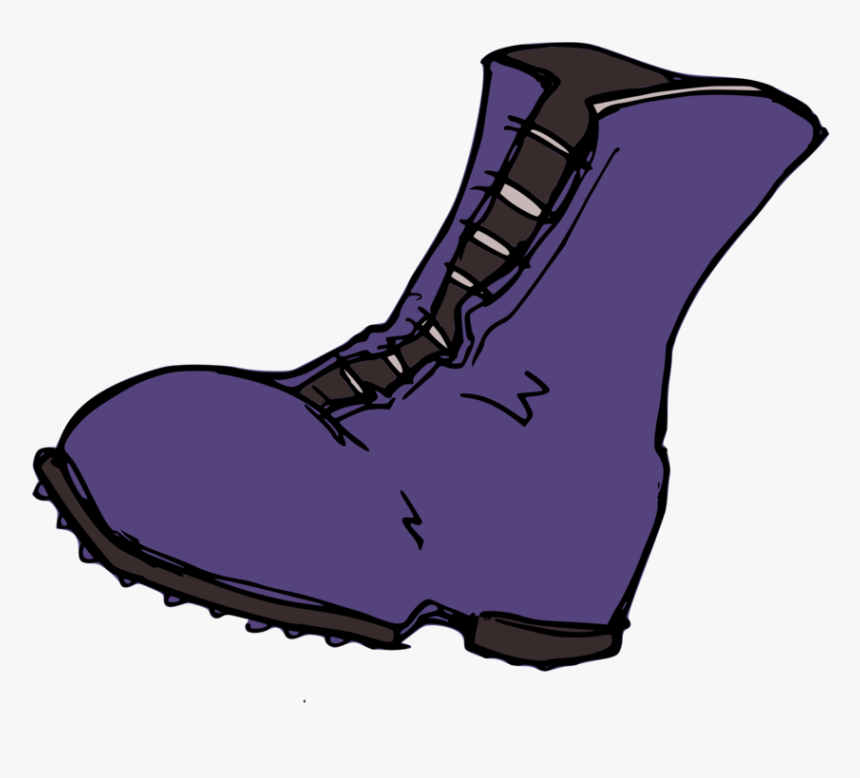 Purple,boot,walking Shoe - Boot Clipart Transparent Background, HD Png Download