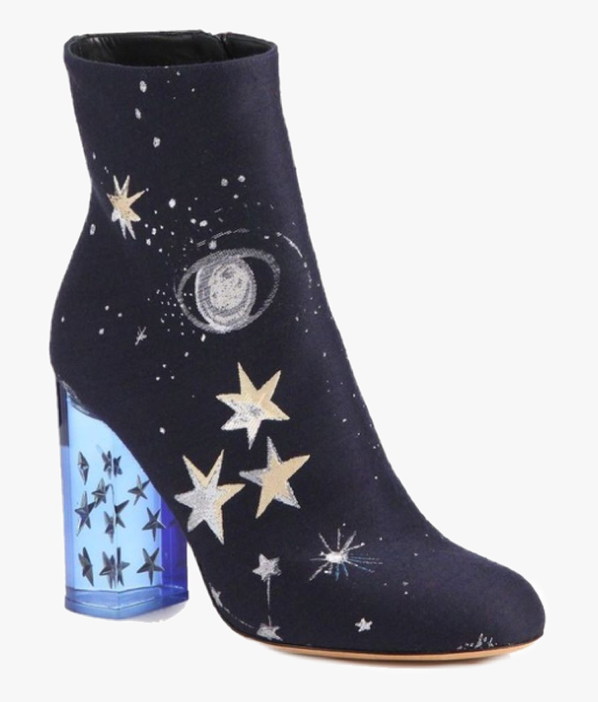 #boot #polyvore #png #blue #darkblue #witch #stars - Valentino Star Booties, Transparent Png