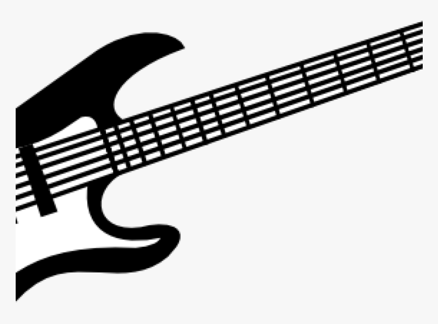Gallery Of Grand Guitar Clipart Black And White Silhouette - Transparent Background Electric Guitar Clipart, HD Png Download