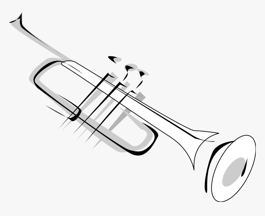 Transparent Trumpet Jazz - Trumpet Line Art, HD Png Download