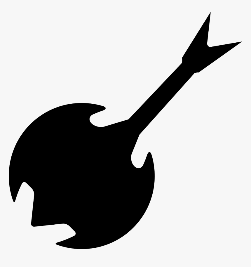 Guitar Music Instrument Black Silhouette - Music, HD Png Download