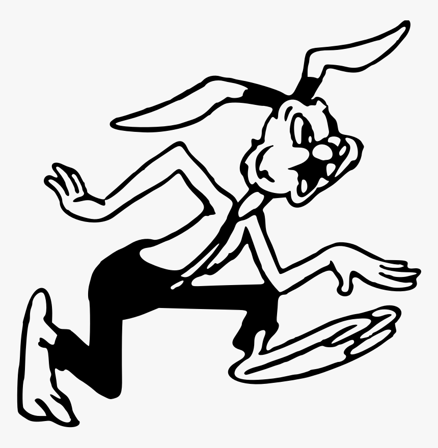 Rabbit Running - Anthropomorphism Clip Art, HD Png Download
