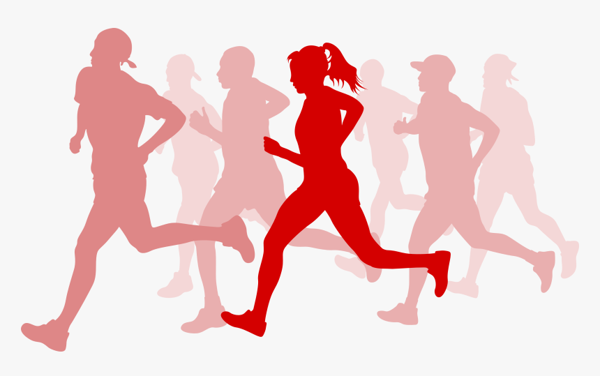 File Big, V - People Running In Red, HD Png Download