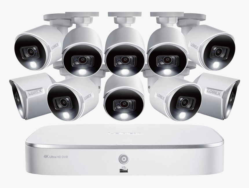 4k Ultra Hd Security System With 4k Active Deterrence - Lorex 4k Ultra Hd Dvr, HD Png Download