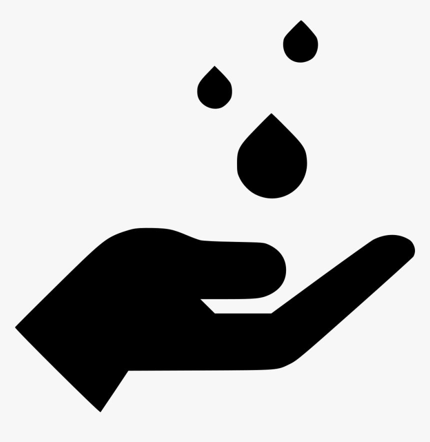 Hand Rain Drops Water Comments - Water Dro In Hand Png, Transparent Png