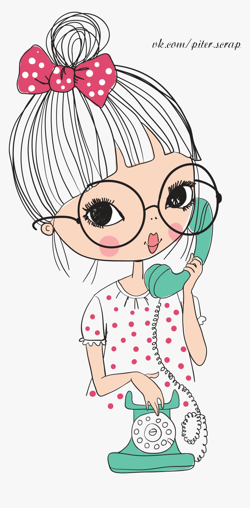 Drawing Desings Girly - Clipart Pretty Dolls, HD Png Download