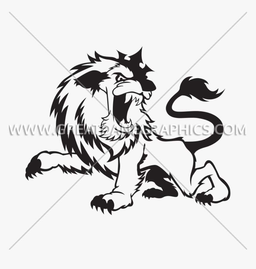 Mascot Drawing Roar - Illustration, HD Png Download