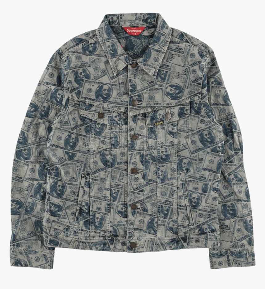 Supreme 100 Dollar Bill Trucker Jacket, HD Png Download