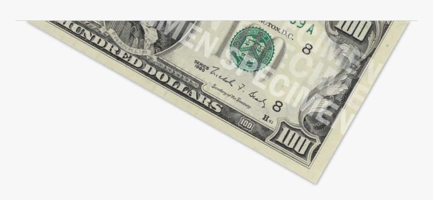1990 $100 Printing - 100 Dollar Bill, HD Png Download