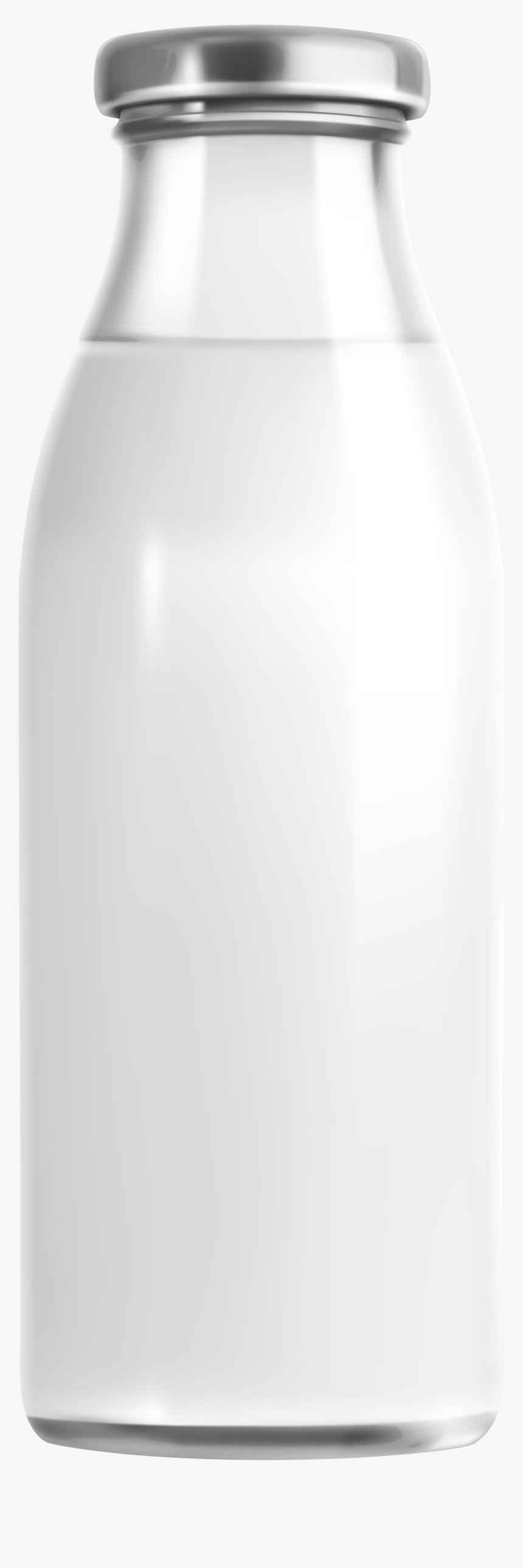 Image Black And White Stock Water Glass Realistic Bottled - Milk Bottle Glass Png, Transparent Png