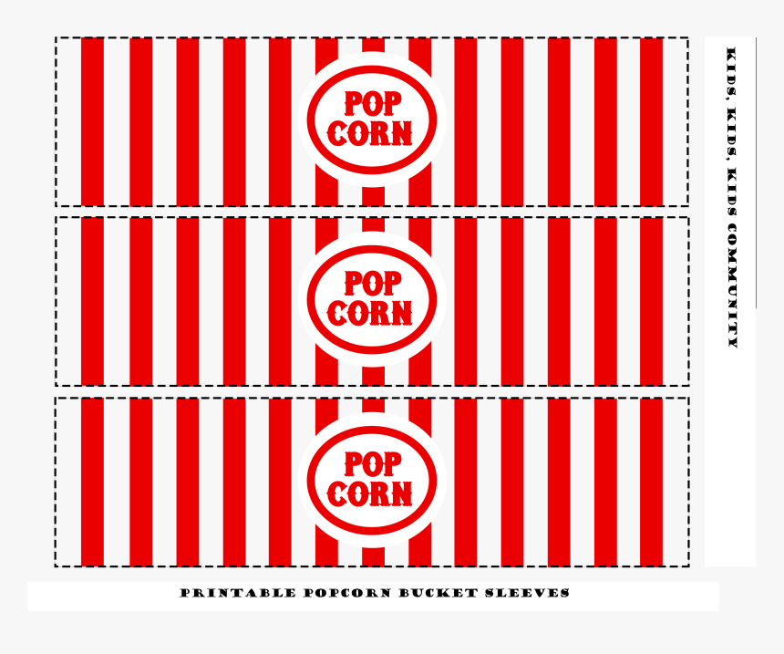 Popcorn Bucket Sleeves - Family Movie Night Printable, HD Png Download