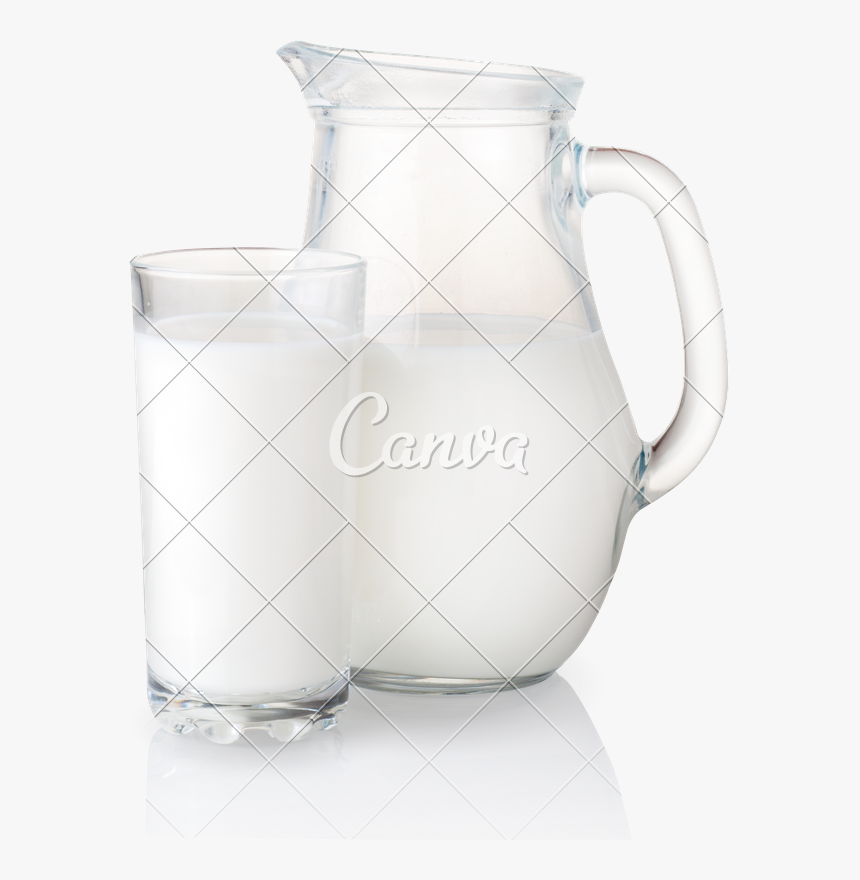 Transparent Milk Jug Clipart - Milk In Glass Jug, HD Png Download