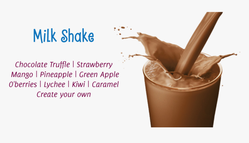 Milk Shake Frozen Yogurt - Chocolate Milk, HD Png Download