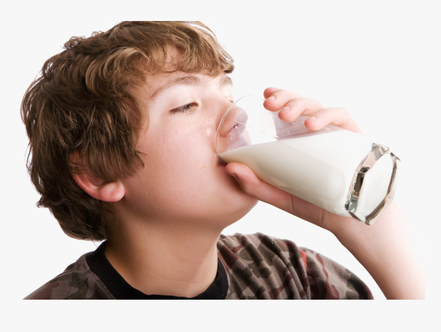 Drinking Milk Png Pic - Drink A Glass Of Milk, Transparent Png