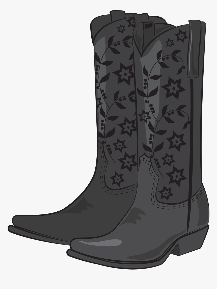 Black Cowboy Boots Png Clipart - Black Cowboy Boots Clipart, Transparent Png