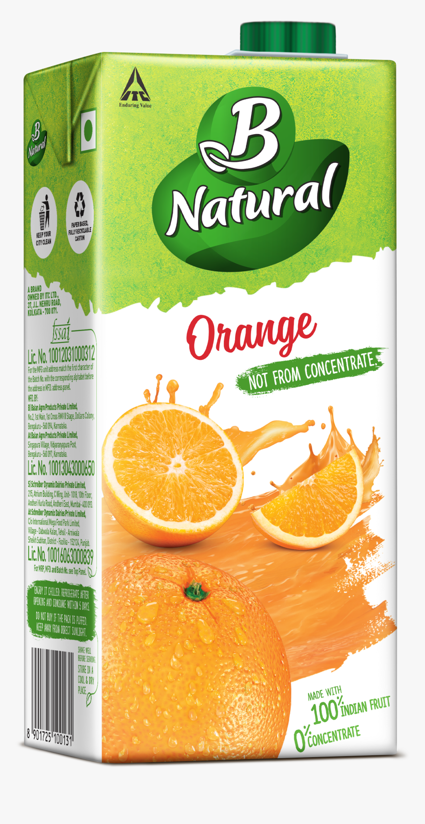 B Natural Orange Drinks - B Natural Pomegranate Juice, HD Png Download