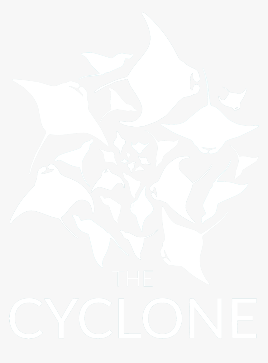 Mt The Cyclone Logo White - Swim With Manta Design, HD Png Download